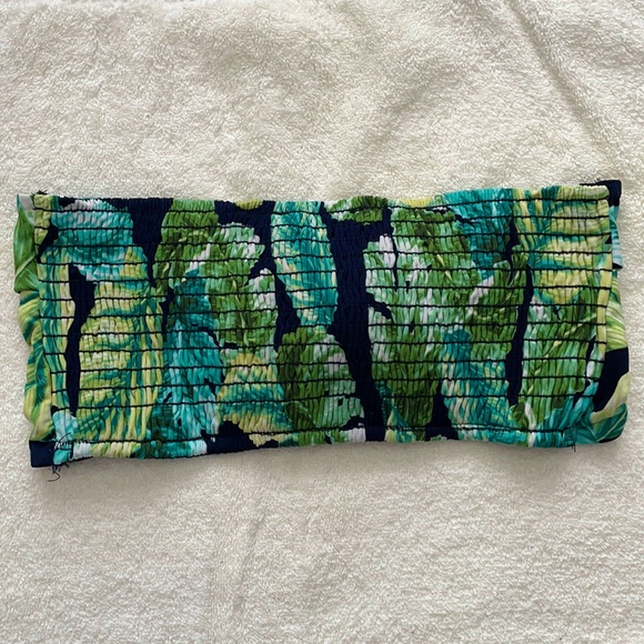 WILD HONEY Front Tie Bandeau Bathing Suit Top - Picture 4 of 5